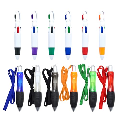 6 Stück Lanyard-Press-Kugelschreiber Und 6 Stück Karabiner-Kunststoffstifte, Kreatives Briefpapier, Tragbare Schreibwarenstifte, Lern- Und Bürobedarf 6 Stück Lanyard-Press-Kugelschreiber Und 6 Stück Karabiner-Kunststoffstifte, Kreatives Briefpapier, Tragbare Schreibwarenstifte, Lern- Und Bürobedarf von CHROMACRAFT