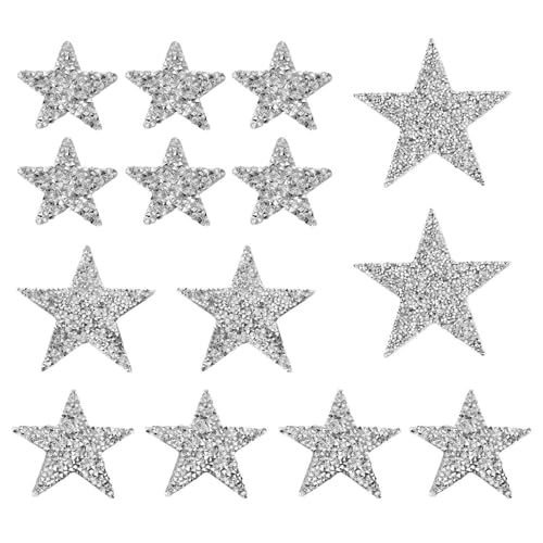 CHROMACRAFT 14 Stück Hot Diamond Star Aufkleber, Kleidungsdekorationsaufkleber, Glänzende Kleidungsaufkleber, Kleidungsreparatur, Geeignet Für Hosen, Jacken, Hüte, Taschen CHROMACRAFT 14 Stück Hot Diamond Star Aufkleber, Kleidungsdekorationsaufkleber, Glänzende Kleidungsaufkleber, Kleidungsreparatur, Geeignet Für Hosen, Jacken, Hüte, Taschen von CHROMACRAFT