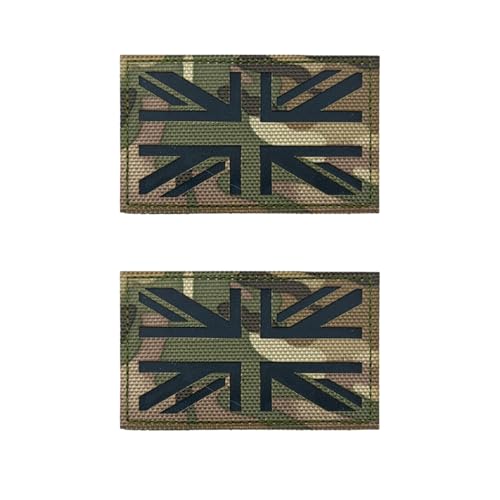 CHROMACRAFT 2 Stück Tarnaufkleber Mit Britischer Flagge, Aufnäher Mit Britischer Flagge, Stickabzeichen Mit Flaggenmuster, Kreative, Personalisierte Britische Aufkleber CHROMACRAFT 2 Stück Tarnaufkleber Mit Britischer Flagge, Aufnäher Mit Britischer Flagge, Stickabzeichen Mit Flaggenmuster, Kreative, Personalisierte Britische Aufkleber von CHROMACRAFT