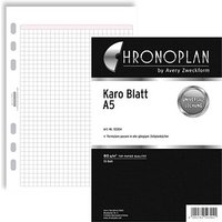 50 CHRONOPLAN Ringbuch-Ergänzungsblätter kariert A5 von CHRONOPLAN