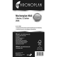 CHRONOPLAN Kalendereinlage 2026 Wochenplan Midi (9,6 x 17,2 cm) von CHRONOPLAN