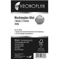 CHRONOPLAN Kalendereinlage 2026 Wochenplan Mini (7,9 x 12,5 cm) von CHRONOPLAN
