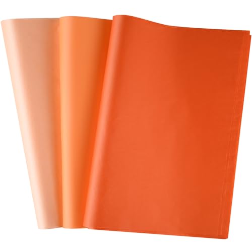 CHRORINE 50 Blatt orangefarbenes Seidenpapier, mehrfarbig, Kunst, Geschenkpapier, Großpackung für Halloween, Babyparty, Hochzeit, Geburtstag, DIY und Basteldekoration CHRORINE 50 Blatt orangefarbenes Seidenpapier, mehrfarbig, Kunst, Geschenkpapier, Großpackung für Halloween, Babyparty, Hochzeit, Geburtstag, DIY und Basteldekoration von CHRORINE