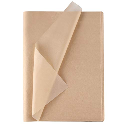 CHRORINE 60 Blatt Kraft Tissue Papier Bulk Braune Geschenkpapier Kunst Papier Basteln für DIY Projekt Geburtstag Urlaub Handwerk Dekor von CHRORINE