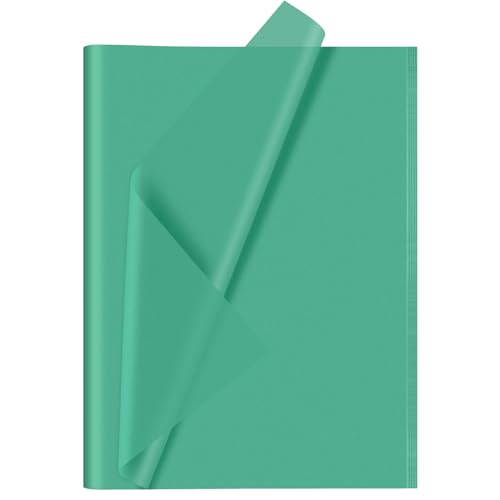 CHRORINE Seidenpapier, 60 Blatt, Türkis, Kunst, Geschenkverpackung, Seidenpapier, Großpackung für Bastelarbeiten, Dekoration, Geburtstag, Urlaub, Party (50,8 x 36,8 cm) von CHRORINE