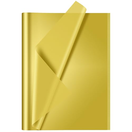 CHRORINE Seidenpapier, 60 Blatt, goldfarben, für Bastelarbeiten, Dekoration, Geburtstag, Urlaub, Party (50,8 x 36,8 cm) von CHRORINE
