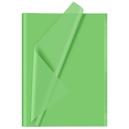 CHRORINE Seidenpapier, 60 Blatt, grasgrün, Kunst, Geschenkverpackung, Seidenpapier, Großpackung für Bastelarbeiten, Dekoration, Geburtstag, Urlaub, Party (50,8 x 36,8 cm) von CHRORINE