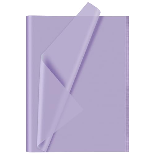 CHRORINE Taro Seidenpapier, 60 Blatt, Violett, Kunst, Geschenkverpackung, Seidenpapier, Großpackung für Bastelarbeiten, Dekoration, Geburtstag, Urlaub, Party (50,8 x 36,8 cm) von CHRORINE