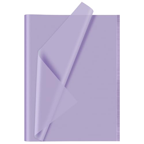 CHRORINE Taro-Seidenpapier, 60 Blatt, Violett, Kunst, Geschenkverpackung, Seidenpapier, Großpackung für Bastelarbeiten, Dekoration, Geburtstag, Urlaub, Party (50,8 x 36,8 cm) von CHRORINE