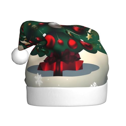 CHRYSM Festliche Weihnachtsmütze, langlebige Farbe, perfektes Accessoire für Feiertage, Erwachsenengröße, Weihnachtsgeschenk-Baum) von CHRYSM