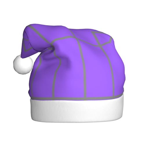 CHRYSM Festliche Weihnachtsmütze, langlebige Farbe, perfektes Accessoire für Feiertage, Erwachsenengröße, olide, hellviolett von CHRYSM