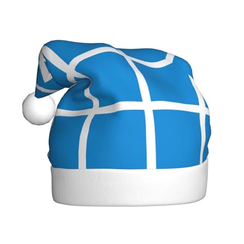 CHRYSM Festliche Weihnachtsmütze, langlebige Farbe, perfektes Accessoire für Feiertage, Erwachsenengröße, olide Farbe Blau) von CHRYSM