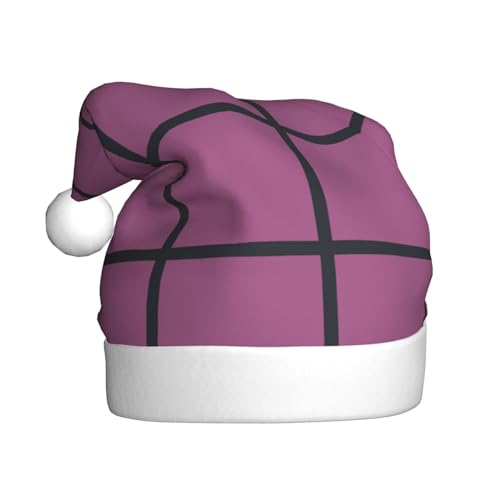 CHRYSM Festliche Weihnachtsmütze, langlebige Farbe, perfektes Accessoire für Feiertage, Erwachsenengröße, olide Farbe Traubenrot) von CHRYSM