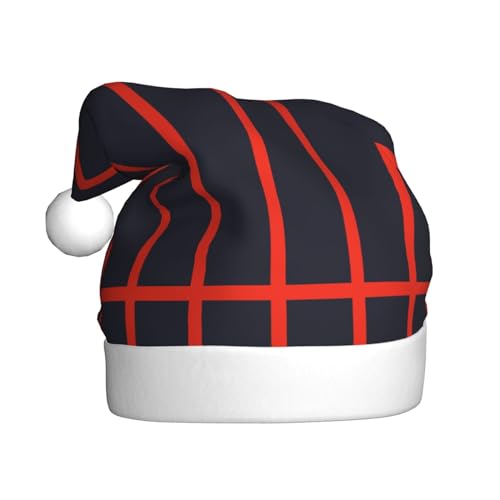 CHRYSM Festliche Weihnachtsmütze, langlebige Farbe, perfektes Accessoire für Feiertage, Erwachsenengröße, olide Farbe schwarz von CHRYSM