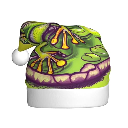 CHRYSM Festliche Weihnachtsmütze, langlebige Farbe, perfektes Accessoire für Feiertage, Erwachsenengröße Frosch im Teich) von CHRYSM