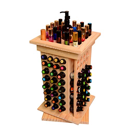 CHSEEO Ätherisches Öl Display Box Halter Organisator Aufbewahrungsbox 104 Löcher Holzbox Kann Nagellackständer für Nagellack, Lippenstift, Duftöle und Ätherische Öle #1 von CHSEEO
