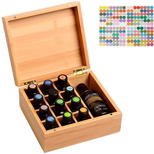 CHSEEO Ätherisches Öl Display Box Halter Organisator Aufbewahrungsbox 13 Löcher Holzbox Kann Nagellackständer für Nagellack, Lippenstift, Duftöle und Ätherische Öle #4 von CHSEEO