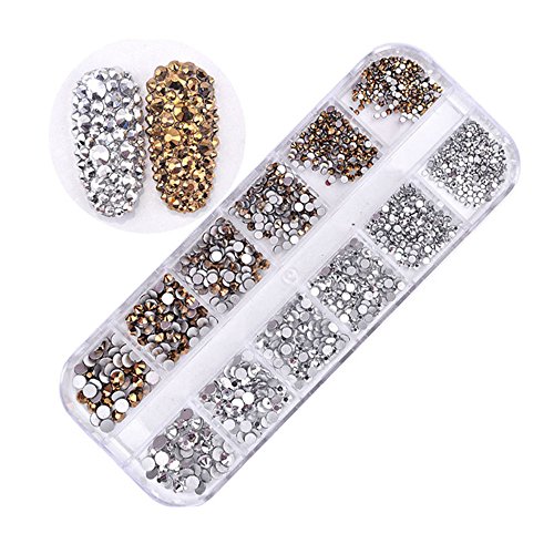 CHSEEO Nägel Kunst Strassstein Edelsteine Charms Kristall Perlen Glitter Strass Steine Gems für Handwerk Nagel Gesicht Kunst Kleidung Schuhe Taschen DIY #7 von CHSEEO