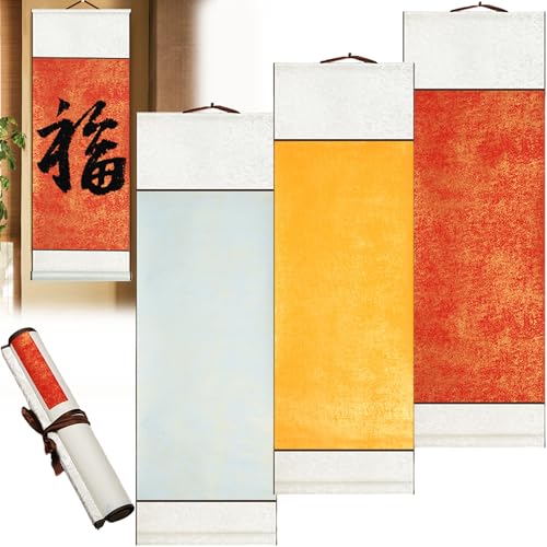 CHSG 3 Stück Leere Hängende, 32x95cm, Chinesische Papierrollen, Geeignet für Kalligraphie und Malerei Erstellung, Sowie Rahmung von Werken, Geschenk an Freunde, Lehrer und Kalligrafie-Enthusiasten CHSG 3 Stück Leere Hängende, 32x95cm, Chinesische Papierrollen, Geeignet für Kalligraphie und Malerei Erstellung, Sowie Rahmung von Werken, Geschenk an Freunde, Lehrer und Kalligrafie-Enthusiasten von CHSG