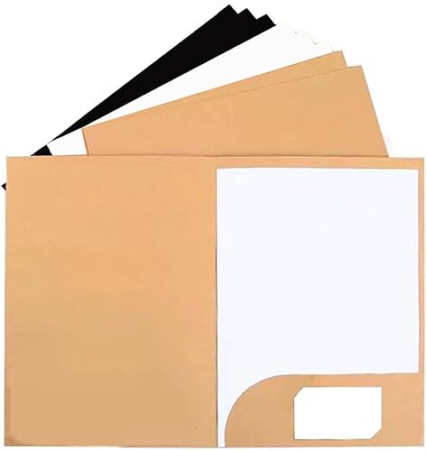 CHSG A4-Aktenordner aus Kraftpapier, Business-Projekt, Kraftkarton-Ordner mit Kartenschlitzen, quadratisch geschnittene Ordner mit Kartenschlitzen, für Büro, Schule, Zuhause, Meetings, 9 Stück CHSG A4-Aktenordner aus Kraftpapier, Business-Projekt, Kraftkarton-Ordner mit Kartenschlitzen, quadratisch geschnittene Ordner mit Kartenschlitzen, für Büro, Schule, Zuhause, Meetings, 9 Stück von CHSG