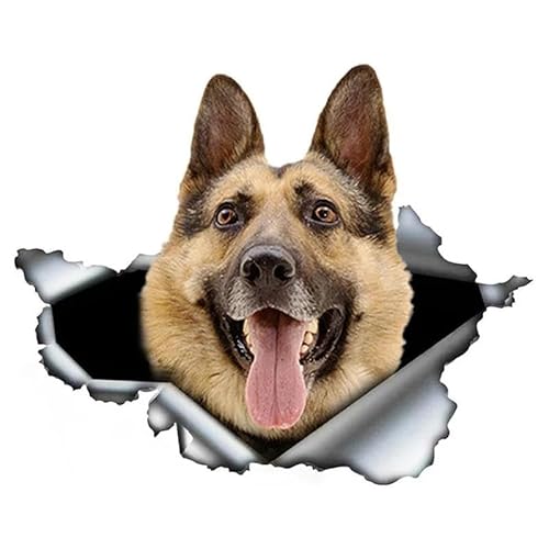 CHSLO 13/15/PVC Aufkleber Deutscher Schäferhund Hund Wasserdichtes Auto Aufkleber auf Motorrad Laptop Dekoratives Zubehör von CHSLO