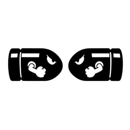 CHSLO Auto Aufkleber 2PCS (links & rechts) Bullet Bill Aufkleber PVC Super Mario Motorrad Dekoration Wasserdicht Aufkleber von CHSLO