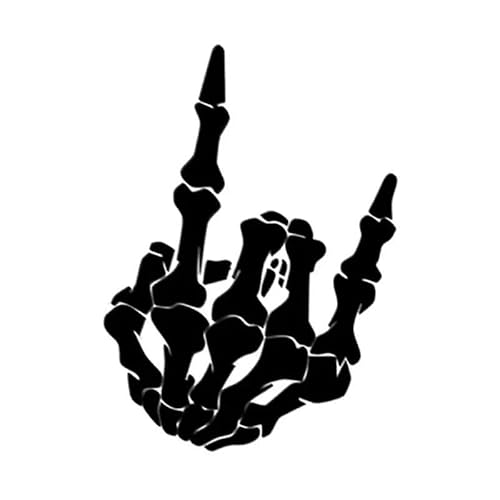 CHSLO Auto Aufkleber Dekor Motorrad Aufkleber Totenkopf Finger Vinyl Dekoratives Zubehör Wasserdicht und Sonnenschutz Vinyl Aufkleber von CHSLO
