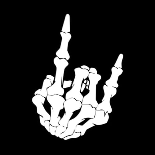 CHSLO Auto Aufkleber Dekor Motorrad Aufkleber Totenkopf Finger Vinyl Dekoratives Zubehör Wasserdicht und Sonnenschutz Vinyl Aufkleber von CHSLO