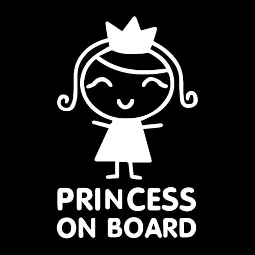 CHSLO Auto Aufkleber Prinzessin an Bord Baby Mädchen Styling Aufkleber Vinyl Aufkleber Wasserdichtes Autozubehör von CHSLO