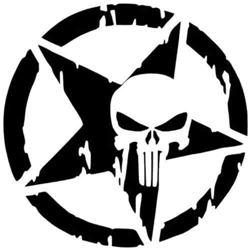 CHSLO Auto Aufkleber Punisher Skelett Pentagramm Wasserdicht und Sonnenschutz Interessante Aufkleber CHSLO Auto Aufkleber Punisher Skelett Pentagramm Wasserdicht und Sonnenschutz Interessante Aufkleber von CHSLO