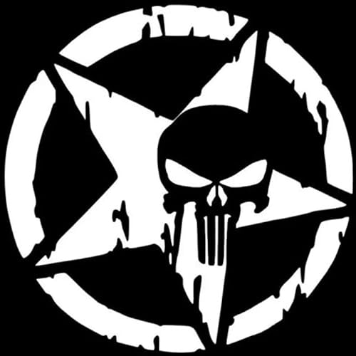 CHSLO Auto Aufkleber Punisher Skelett Pentagramm Wasserdicht und Sonnenschutz Interessante Aufkleber CHSLO Auto Aufkleber Punisher Skelett Pentagramm Wasserdicht und Sonnenschutz Interessante Aufkleber von CHSLO