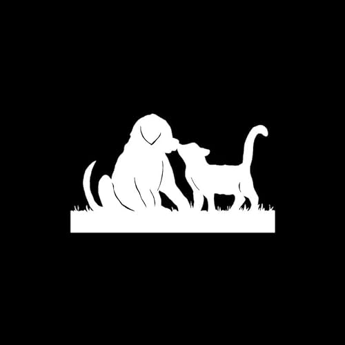 CHSLO Auto Aufkleber Vinyl Aufkleber Art Deco Katze Hund Freund Wasserdicht Kratzer Aufkleber PVC CHSLO Auto Aufkleber Vinyl Aufkleber Art Deco Katze Hund Freund Wasserdicht Kratzer Aufkleber PVC von CHSLO