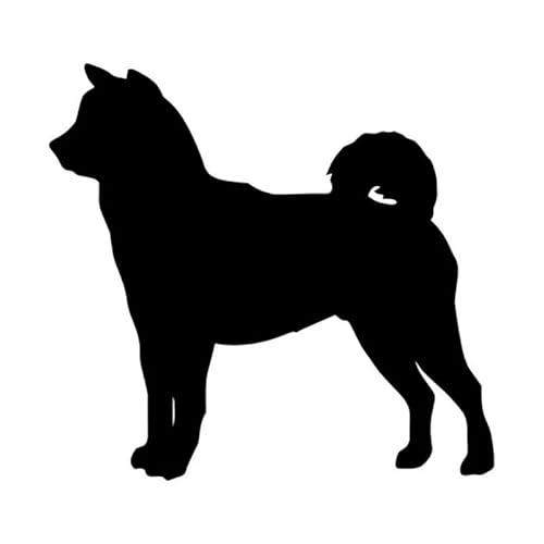 CHSLO Autoaufkleber 10,2 * 9,5 CM Shiba Inu Hund Vinyl Aufkleber Schöne Auto Aufkleber Auto Fenster Styling Dekoration Zubehör Schwarz/Silber von CHSLO
