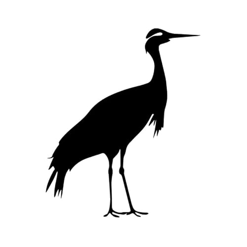 CHSLO Autoaufkleber 13,1 cm * 16 CM Spaß Tier Kranich Standing Silhouette Vögel & Federn Auto Aufkleber Dekoration Aufkleber Vinyl von CHSLO