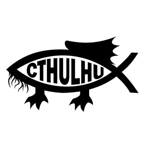 CHSLO Autoaufkleber 13,7 cm * 7,8 cm Cthulhu Fisch Mode Auto Aufkleber Dekor Vinyl Aufkleber von CHSLO