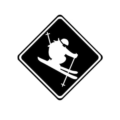 CHSLO Autoaufkleber 13CM * 13,1CM Mode Skifahrer Aufkleber Vinyl Auto Aufkleber Dekor Schwarz/Silber CHSLO Autoaufkleber 13CM * 13,1CM Mode Skifahrer Aufkleber Vinyl Auto Aufkleber Dekor Schwarz/Silber von CHSLO