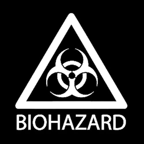 CHSLO Autoaufkleber 14,3 cm 14,9 cm interessante Warnmarke BIOHAZARD Grafik Auto Aufkleber Schwarz/Silber Vinyl Dekoration CHSLO Autoaufkleber 14,3 cm 14,9 cm interessante Warnmarke BIOHAZARD Grafik Auto Aufkleber Schwarz/Silber Vinyl Dekoration von CHSLO