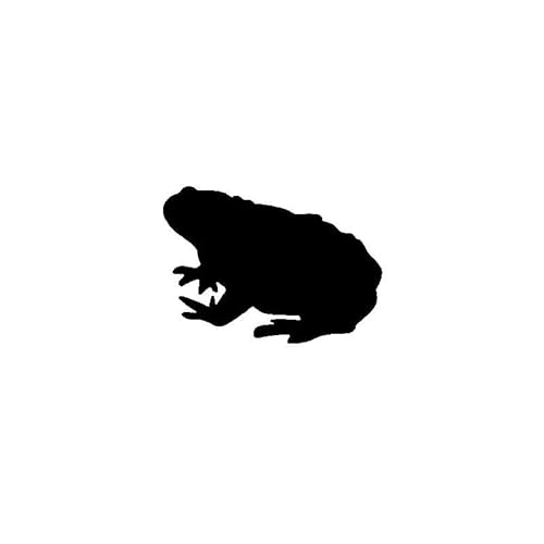 CHSLO Autoaufkleber 14,4 cm * 10,2 cm coole Amphibien Kröte Bullfrog Schatten Nifty Vinyl Aufkleber Schönes Auto Aufkleber Schwarz/Silber von CHSLO