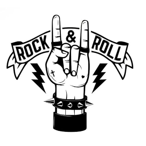 CHSLO Autoaufkleber 14,8 cm * 13,7 cm Mode Musik Rock & Roll Hand Vinly Motorrad schwarz/silber Auto Aufkleber CHSLO Autoaufkleber 14,8 cm * 13,7 cm Mode Musik Rock & Roll Hand Vinly Motorrad schwarz/silber Auto Aufkleber von CHSLO