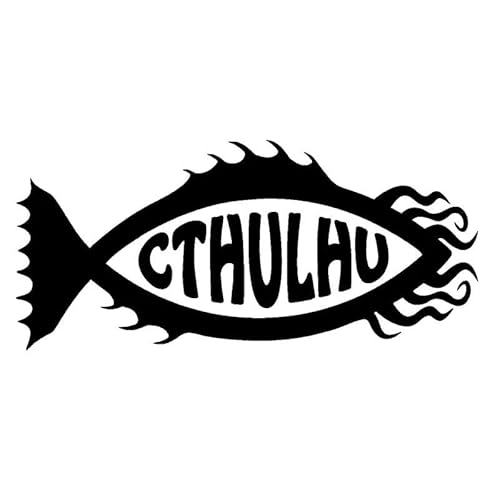 CHSLO Autoaufkleber 16,6 cm * 7,5 cm CTHULHU Fisch Symbol Auto Aufkleber Vinyl Aufkleber Schwarz/Silber CHSLO Autoaufkleber 16,6 cm * 7,5 cm CTHULHU Fisch Symbol Auto Aufkleber Vinyl Aufkleber Schwarz/Silber von CHSLO