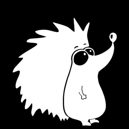 CHSLO Autoaufkleber 16CM * 16,1CM Cartoon Igel Schönes Dekor Vinyl Aufkleber Muster Auto Tür Auto Aufkleber Schwarz/Silber CHSLO Autoaufkleber 16CM * 16,1CM Cartoon Igel Schönes Dekor Vinyl Aufkleber Muster Auto Tür Auto Aufkleber Schwarz/Silber von CHSLO