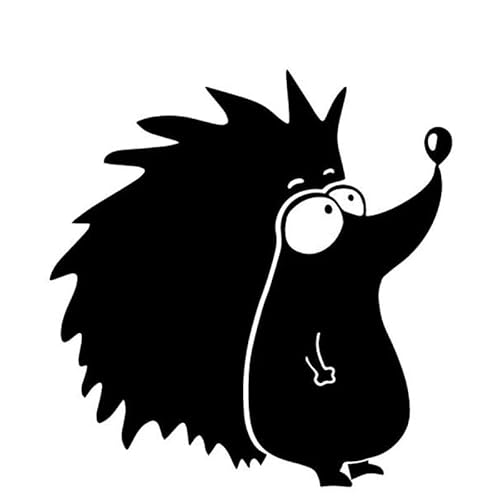 CHSLO Autoaufkleber 16CM * 16,1CM Cartoon Igel Schönes Dekor Vinyl Aufkleber Muster Auto Tür Auto Aufkleber Schwarz/Silber CHSLO Autoaufkleber 16CM * 16,1CM Cartoon Igel Schönes Dekor Vinyl Aufkleber Muster Auto Tür Auto Aufkleber Schwarz/Silber von CHSLO