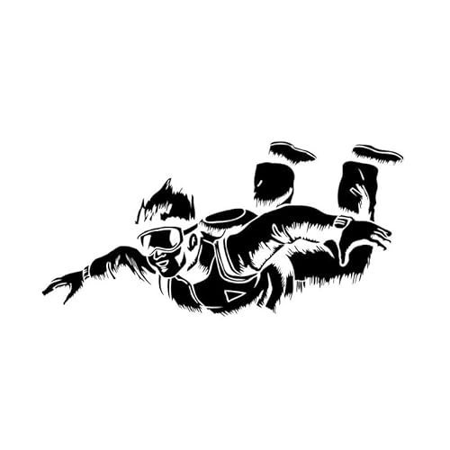 CHSLO Autoaufkleber 18,5 * 8,9 CM Fallschirmspringen Fallschirmspringen Dekor Auto Aufkleber Silhouette Vinyl Grafik von CHSLO