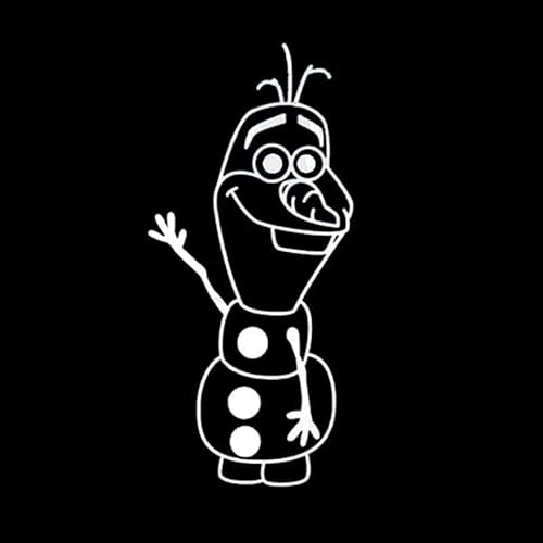 CHSLO Autoaufkleber 7,1 * 15CM Einfrieren Olaf sagte Hallo Auto Aufkleber Lustige Vinyl Aufkleber für Motorräder Schwarz/Silber von CHSLO