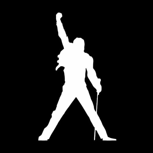CHSLO Autoaufkleber 7,9 cm * 13 cm Musik Rock Freddie Mercury Aufkleber Vinyl Auto Aufkleber Schwarz/Silber von CHSLO