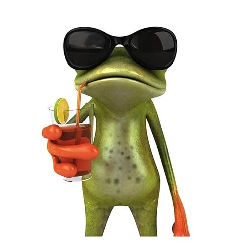 CHSLO Autoaufkleber Lustige 3D Cartoon Bunte Frösche Wandaufkleber Badezimmer Wc Dekor Wohnzimmer Schrank Kühlschrank Home Decoration Aufkleber von CHSLO