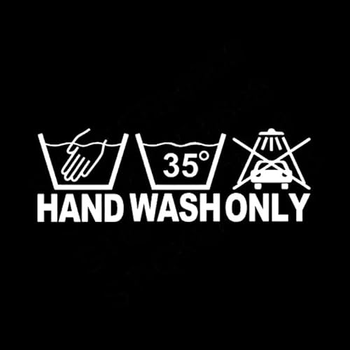 CHSLO Autoaufkleber Viny Handwäsche nur lustige 3D-Aufkleber und wasserdichte und Sonnenschutz-Aufkleber Aufkleber auf Auto-Styling von CHSLO