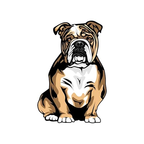 CHSLO Bulldogge sitzt auf kreativem Vinyl wasserdichten Aufklebern Aufkleber für Autos Laptops Wand Fenster Stoßstange CHSLO Bulldogge sitzt auf kreativem Vinyl wasserdichten Aufklebern Aufkleber für Autos Laptops Wand Fenster Stoßstange von CHSLO
