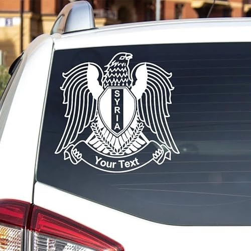 CHSLO Cutom Made Vinyl Aufkleber Wappen von Syrien Aufkleber Wasserdichtes Zubehör auf Stoßstange Heckscheibe Kein Hintergrund CHSLO Cutom Made Vinyl Aufkleber Wappen von Syrien Aufkleber Wasserdichtes Zubehör auf Stoßstange Heckscheibe Kein Hintergrund von CHSLO
