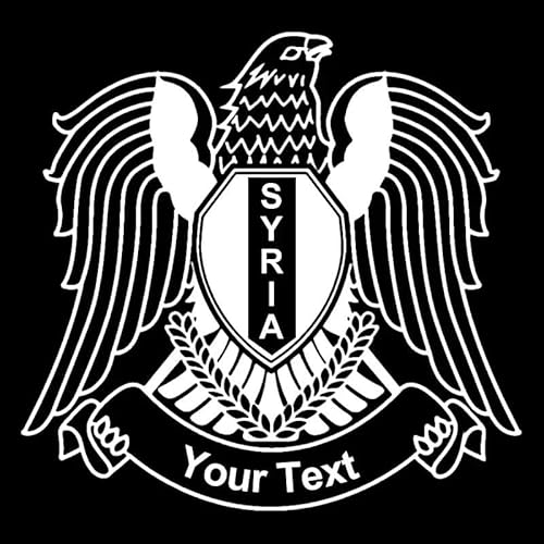 CHSLO Cutom Made Vinyl Aufkleber Wappen von Syrien Aufkleber Wasserdichtes Zubehör auf Stoßstange Heckscheibe Kein Hintergrund CHSLO Cutom Made Vinyl Aufkleber Wappen von Syrien Aufkleber Wasserdichtes Zubehör auf Stoßstange Heckscheibe Kein Hintergrund von CHSLO
